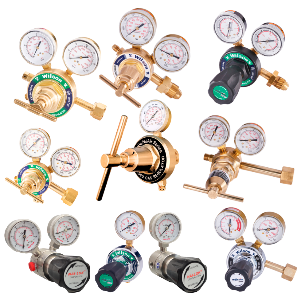 Reguladores de presion para oxigeno, aire, nitrogeno, co2, reguladores para gases especiales, reguladores en acero inoxidable para gases especiales